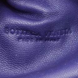 Bottega Veneta Metallic Purple Leather Mini The Pouch Clutch 