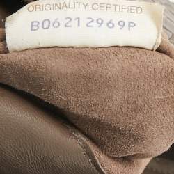 Bottega Veneta Dark Beige Intrecciato Leather Medium Olimpia Shoulder Bag