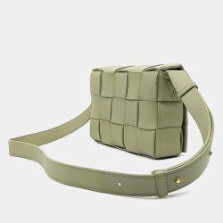 Bottega Veneta Green Leather Cassette Bag