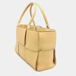 Bottega Veneta Beige Leather Arco Tote Bag Medium