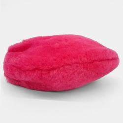 Bottega Veneta Pink Shearling Fur Shearling Mini BV Jodi Bag