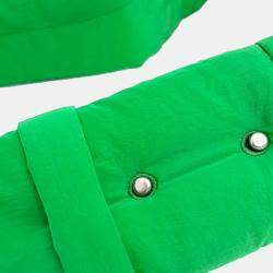 Bottega Veneta Green Fabric Padded Tech Cassette Bag