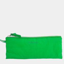 Bottega Veneta Green Fabric Padded Tech Cassette Bag