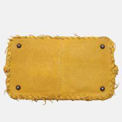 Bottega Veneta Lizard Turnlock Flap Top Handle Bag