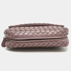 Bottega Veneta Old Rose Intreccaito Leather Olimpia Chain Shoulder Bag