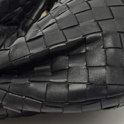 Bottega Veneta Black Intrecciato Leather Mini Jodie Chain Hobo