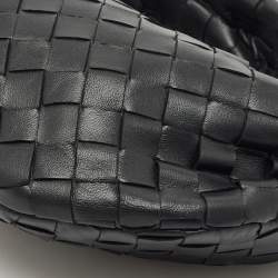 Bottega Veneta Black Intrecciato Leather Mini Jodie Chain Hobo