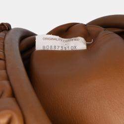 Bottega Veneta Brown Lambskin The Mini Pouch