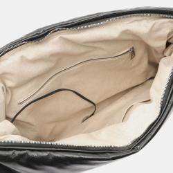 Bottega Veneta Black Leather Pillow Clutch