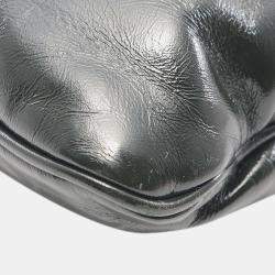 Bottega Veneta Black Leather Pillow Clutch
