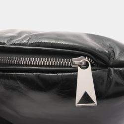 Bottega Veneta Black Leather Pillow Clutch