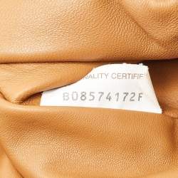 Bottega Veneta Tan Intrecciato Leather Large Pouch Clutch