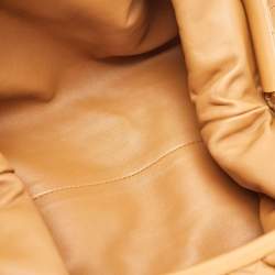 Bottega Veneta Tan Intrecciato Leather Large Pouch Clutch
