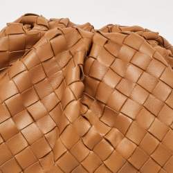 Bottega Veneta Tan Intrecciato Leather Large Pouch Clutch