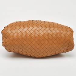 Bottega Veneta Tan Intrecciato Leather Large Pouch Clutch