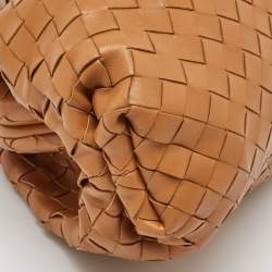 Bottega Veneta Tan Intrecciato Leather Large Pouch Clutch