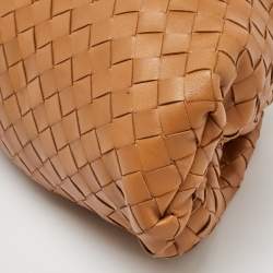 Bottega Veneta Tan Intrecciato Leather Large Pouch Clutch