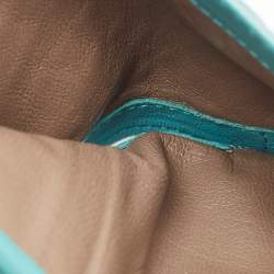 Bottega Veneta Blue Intrecciato Leather French Wallet 