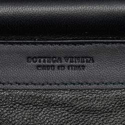 Bottega Veneta Black Intrecciato Wallet On Chain