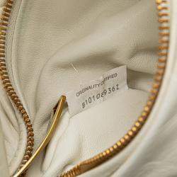 Bottega Veneta White Mini Nappa Puffy Jodie