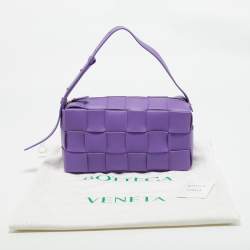 Bottega Veneta Purple Intrecciato Leather Cassette Shoulder Bag