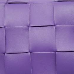Bottega Veneta Purple Intrecciato Leather Cassette Shoulder Bag
