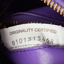 Bottega Veneta Purple Intrecciato Leather Cassette Shoulder Bag