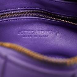 Bottega Veneta Purple Intrecciato Leather Cassette Shoulder Bag