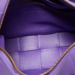 Bottega Veneta Purple Intrecciato Leather Cassette Shoulder Bag