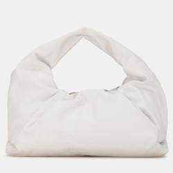 Bottega Veneta White Lambskin The Shoulder Pouch