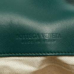 Bottega Veneta Emerald Green Intrecciato Leather Cobble Crossbody Bag