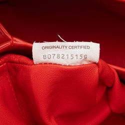 Bottega Veneta Red Mini Nappa Piazza Top Handle Satchel
