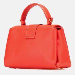 Bottega Veneta Red Mini Nappa Piazza Top Handle Satchel