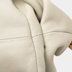 Bottega Veneta White Lambskin Chain Pouch