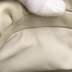 Bottega Veneta White Lambskin Chain Pouch