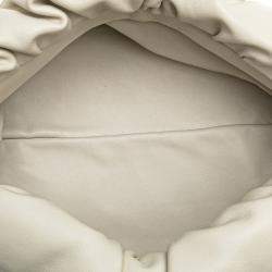 Bottega Veneta White Lambskin Chain Pouch
