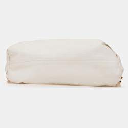Bottega Veneta White Lambskin Chain Pouch