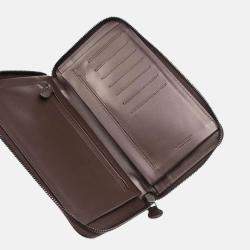 Bottega Veneta Travel Brown Intrecciato Leather Wallet