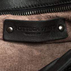 Bottega Veneta Black Intrecciato Nappa Leather Medium Top Handle Bag 