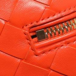 Bottega Veneta Orange Intrecciato Leather Bang Bang Vanity Case