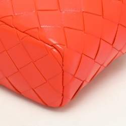 Bottega Veneta Orange Intrecciato Leather Bang Bang Vanity Case