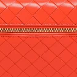Bottega Veneta Orange Intrecciato Leather Bang Bang Vanity Case