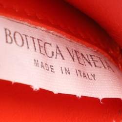 Bottega Veneta Orange Intrecciato Leather Bang Bang Vanity Case