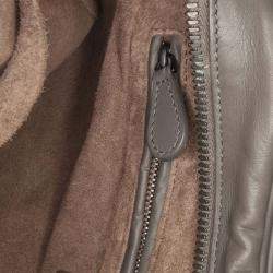 Bottega Veneta Grey Nappa Intrecciato Top Handle Bag