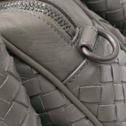 Bottega Veneta Grey Nappa Intrecciato Top Handle Bag