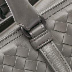 Bottega Veneta Grey Nappa Intrecciato Top Handle Bag