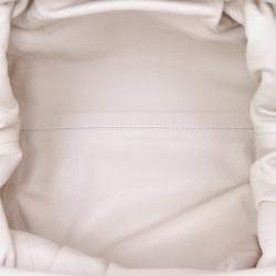 Bottega Veneta White Lambskin The Mini Pouch Shoulder Bag