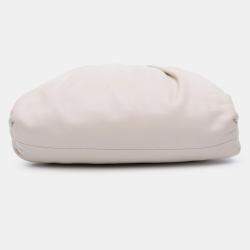Bottega Veneta White Lambskin The Mini Pouch Shoulder Bag