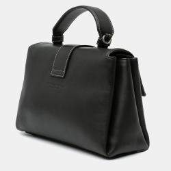 Bottega Veneta Black Small Nappa Piazza Top Handle