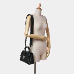 Bottega Veneta Black Small Nappa Piazza Top Handle